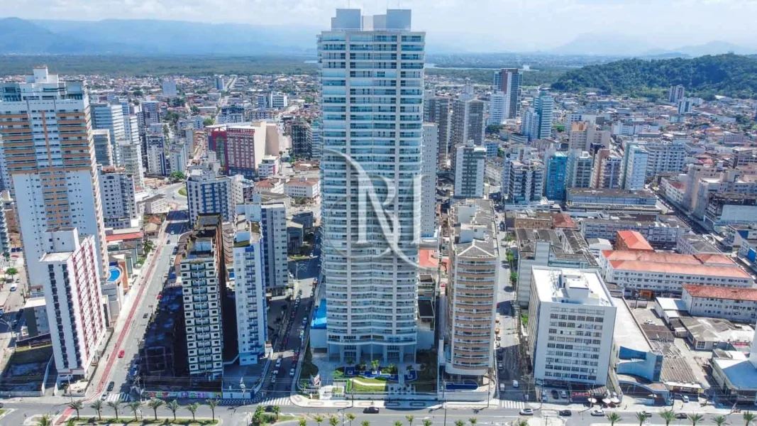 foto aérea da fachada do condomínio Jardim Do Mar - Boqueirão, Praia Grande