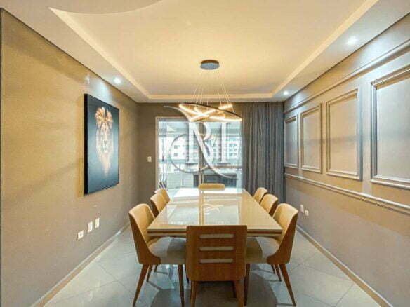 Residencial Spazio Dell Mare, Canto do Forte, Praia Grande, Apartamento alto padrão à venda 3 Suítes + Dep. de empregados, mobiliado, à 50 metros da praia